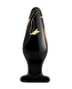 Load image into Gallery viewer, Secret Kisses 4.5" Handblown Wide Glass Plug - Black/Gold