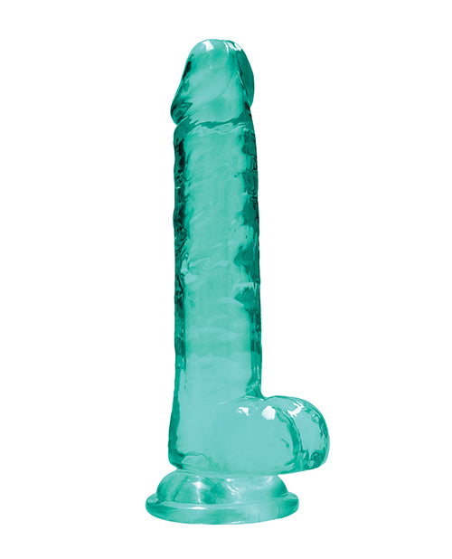 Charger l'image dans la visionneuse de la galerie, Shots RealRock Realistic Crystal Clear 7" Dildo w/Balls - Turquoise