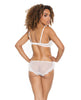 Indlæs billede i gallerifremviser, Stretch Mesh Ruffled Crotchless Teddy White LG