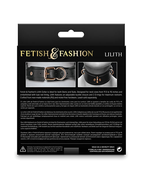 Load image into Gallery viewer, Fetish & Fashion Lilith Collar - Black