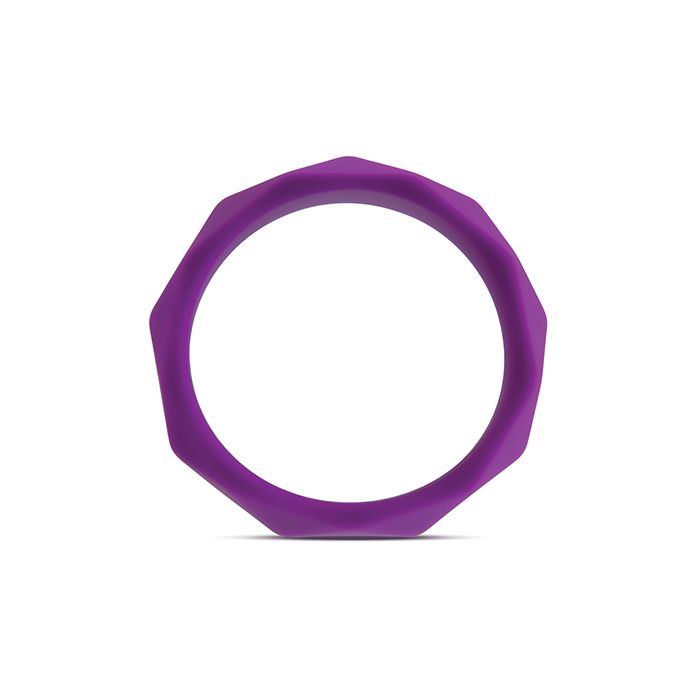 Lataa kuva gallerian katseluohjelmaan, Blush Wellness Geo C Ring Purple Puria Platinum Cured Silicone No Slip Matte