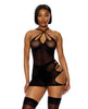 Load image into Gallery viewer, Feeling Butterflies Mesh Chemise w/Panty - Black MD