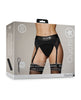 Load image into Gallery viewer, Shots Ouch Vibrating Strap On Thong w/Adjustable Garters - Black XS/S