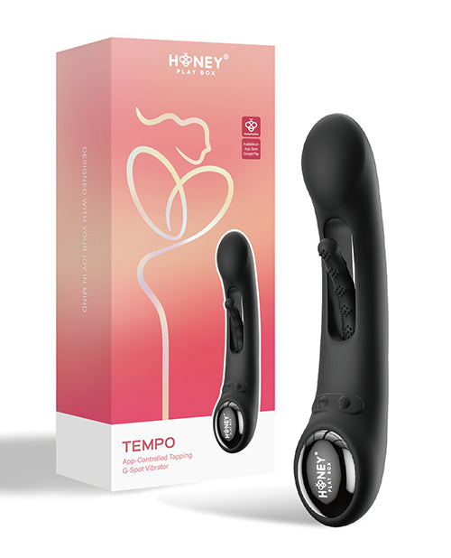 Load image into Gallery viewer, Tempo Pressure Sensing App-Controlled Flapping Vibrator - Black