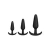 Load image into Gallery viewer, Mood Naughty 1 Anal Trainer Set Black Silicone Three Piece With Sizes 3 4 And 5 Inches