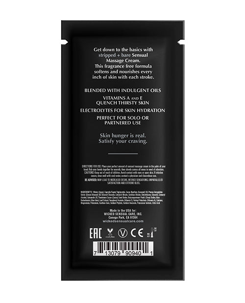 Load image into Gallery viewer, Wicked Sensual Care Stripped & Bare Unscented Massage Cream - .34 oz