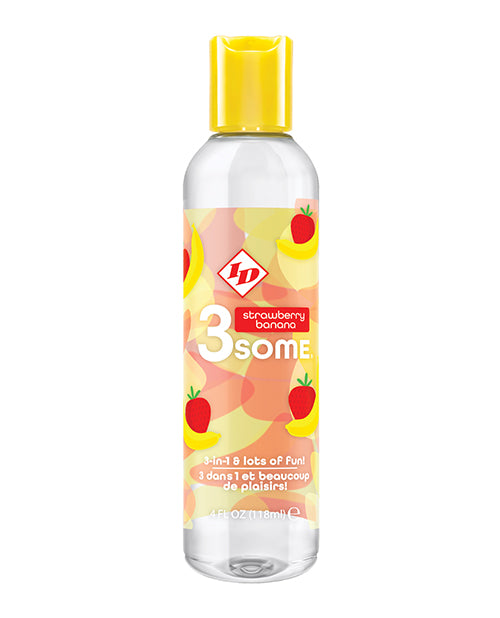 Załaduj obraz do przeglądarki galerii, ID 3some 3 in 1 Lubricant - 4 oz Strawberry Banana