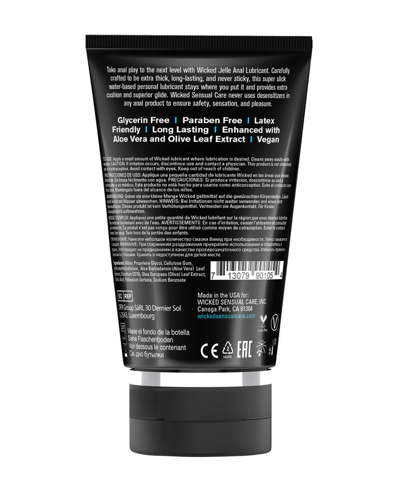 Załaduj obraz do przeglądarki galerii, Wicked Jelle Waterbased Anal Lubricant Fragrance Free 4 Oz