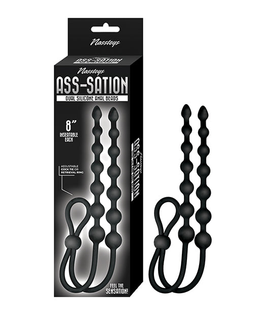 Cargue la imagen en el visor de la galería, Ass-sation Dual-Ended Anal Beads - Black
