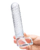 Afbeelding laden in Galerijviewer, Glas 8" Realistic Ribbed Glass G-Spot Dildo w/Balls - Clear