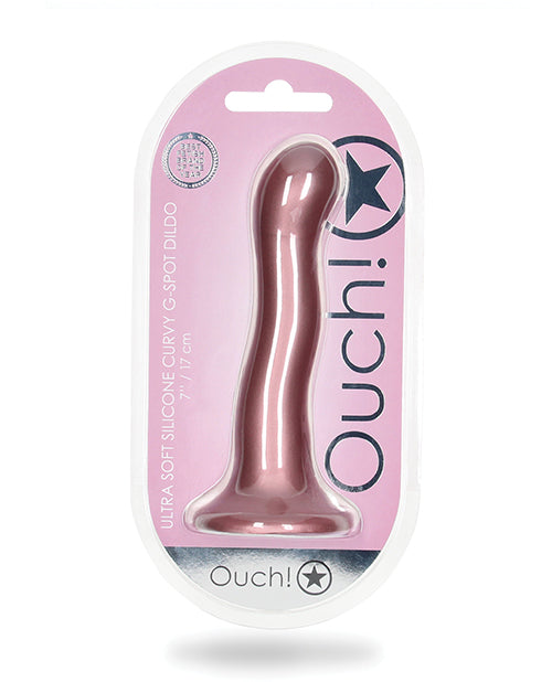 Bild in den Galerie-Viewer laden, Shots Ouch 7" Curvy G-Spot Dildo - Rose Gold