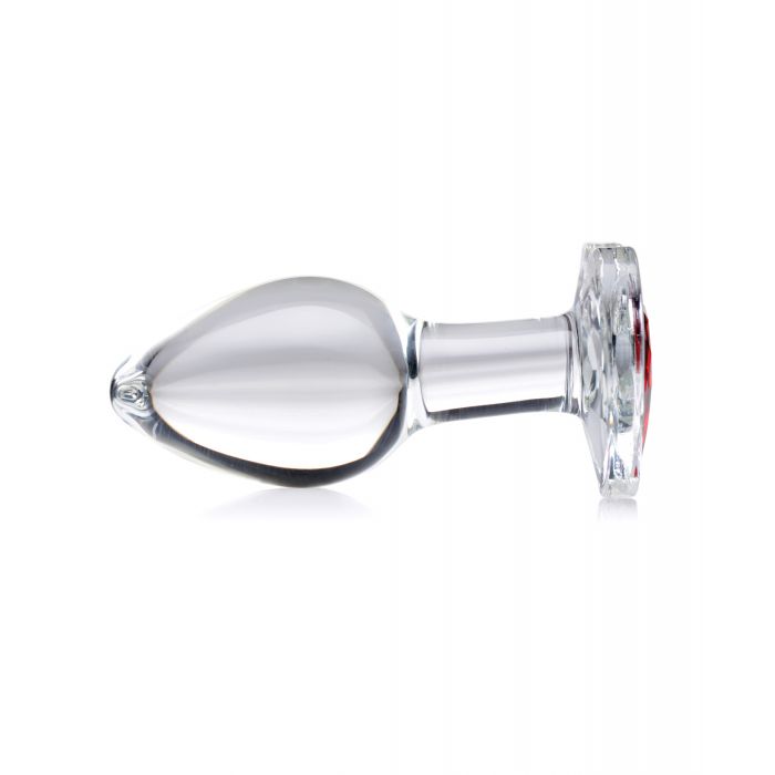 Cargue la imagen en el visor de la galería, Booty Sparks Red Heart Gem Glass Anal Plug - Medium