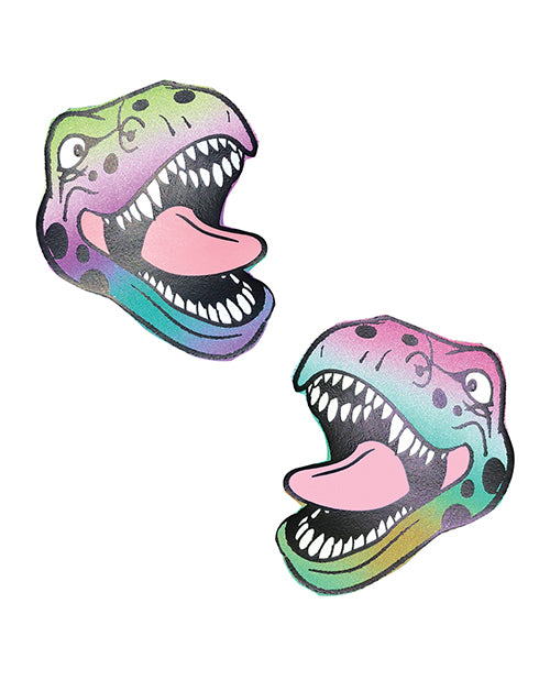 Bild in den Galerie-Viewer laden, Neva Nude Reflective Dinosaur Pasties - Rainbow O/S