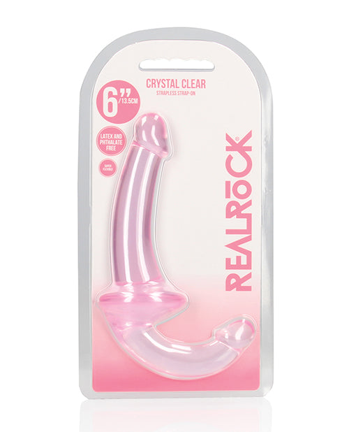 Bild in den Galerie-Viewer laden, Shots RealRock Crystal Clear 6" Strapless Strap-On - Pink
