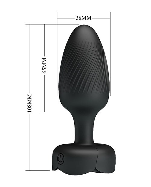 Load image into Gallery viewer, Pretty Love Varian Large Butt Plug w/Multi Color Bottom Light - Black