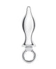 Încărcați imaginea în vizualizatorul Galerie, Blue Line 2.5" Stainless Steel Metal Tapered Butt Plug With Loop Hardware