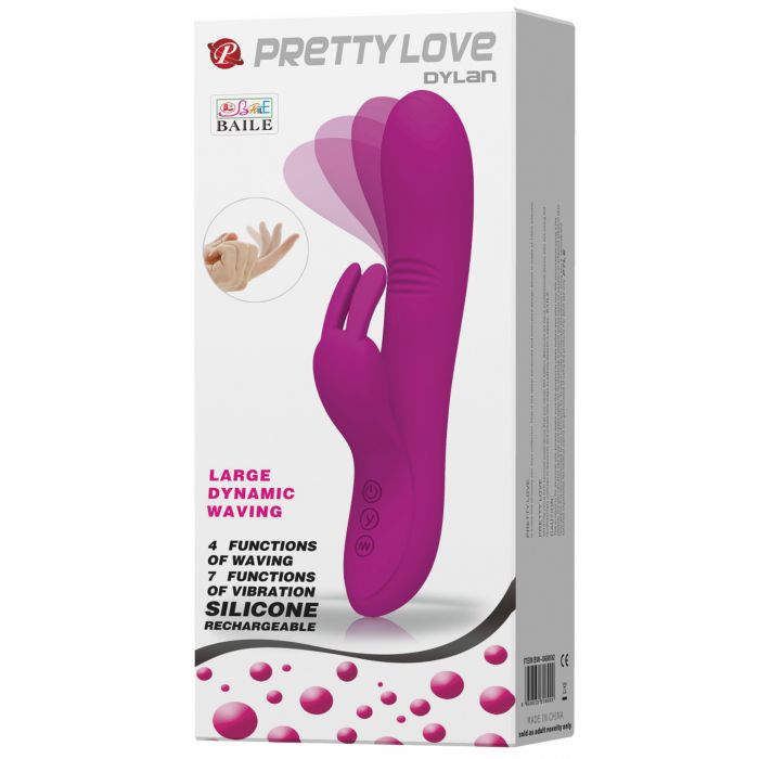 Lataa kuva gallerian katseluohjelmaan, Pretty Love Dylan Bunny Ears Come Hither Rabbit 11 Functions - Fuchsia
