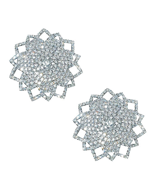 Bild in den Galerie-Viewer laden, Neva Nude Ice Crystal Jewel Reusuable Silicone Nipple Pasties - Clear O/S