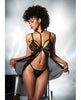 Cargue la imagen en el visor de la galería, Mesh & Lace Two in One Teddy w/Detachable Skirt Black S/M
