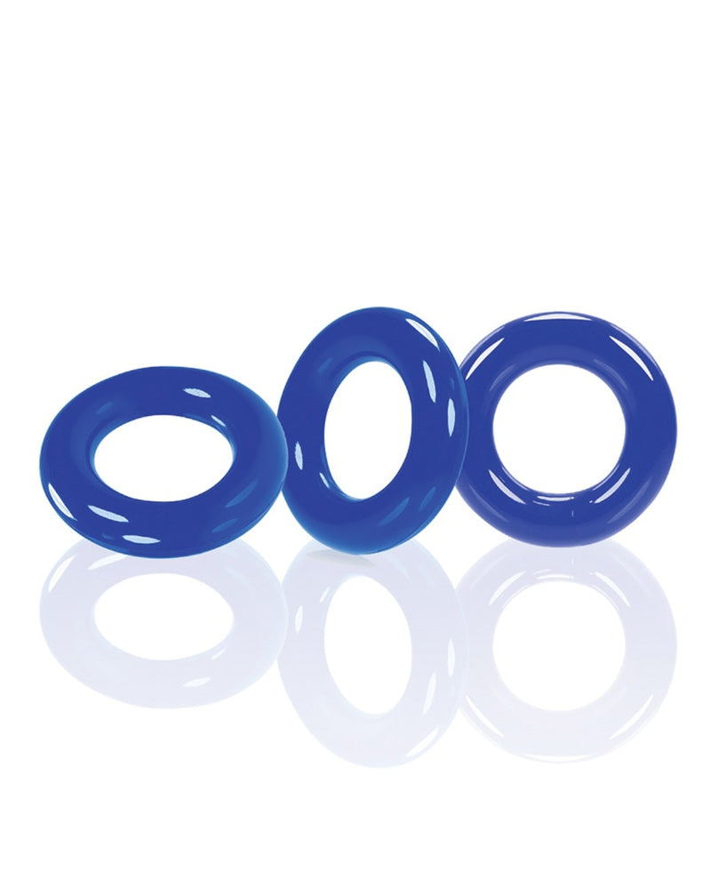 Load image into Gallery viewer, Oxballs Willy Rings Blue 3 Pack Cock Rings For Stacking And Tightening