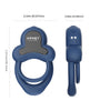 Załaduj obraz do przeglądarki galerii, Anello Vibrating Double Cock Ring w/Clitoral Stimulator - Blue