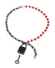 Load image into Gallery viewer, Sex & Mischief Ex's & Oh's Crystal Day Collar - Red/Black