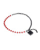 Load image into Gallery viewer, Sex & Mischief Ex's & Oh's Crystal Day Collar - Red/Black