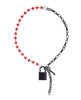 Load image into Gallery viewer, Sex & Mischief Ex's & Oh's Crystal Day Collar - Red/Black