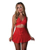 Bild in den Galerie-Viewer laden, Sugar High Bralette Cincher Skirt And Thong 3 Piece Set Red L XL