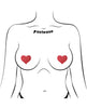 Cargue la imagen en el visor de la galería, Pastease Premium Petites Glitter Heart - Red O/S Pack of 2 Pair