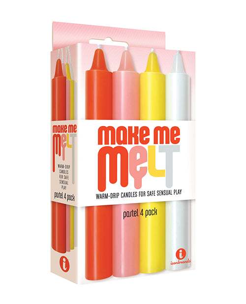 Load image into Gallery viewer, The 9's Make Me Melt Sensual Warm Drip Candles - Pastel Pack of 4
