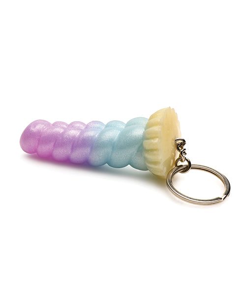 Load image into Gallery viewer, Creature Cocks Mystique Unicorn Silicone Key Chain - Multi Color