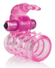 Indlæs billede i gallerifremviser, Basic Essentials Stretchy Vibrating Bunny Enhancer - Pink