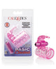 Indlæs billede i gallerifremviser, Basic Essentials Stretchy Vibrating Bunny Enhancer - Pink
