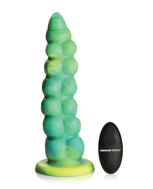 Bild in den Galerie-Viewer laden, Creature Cocks Squirmer Thrusting & Vibrating Silicone Dildo w/Remote Control - Multi Color