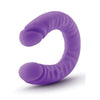 Carica l'immagine nel visualizzatore Galleria, Blush Ruse Dildo Doppio Sottile in Silicone da 18 Pollici Viola a Forma di U Curvato per Punto G e Doppia Penetrazione Profonda