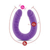 Carica l'immagine nel visualizzatore Galleria, Blush Ruse Dildo Doppio Sottile in Silicone da 18 Pollici Viola a Forma di U Curvato per Punto G e Doppia Penetrazione Profonda