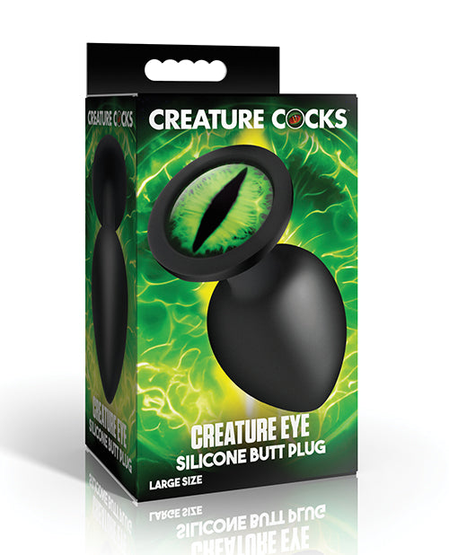 Afbeelding laden in Galerijviewer, Creature Eye Green Eye Silicone Butt Plug Large Cat Eye Design