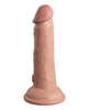 Cargue la imagen en el visor de la galería, King Cock Elite 6" Dual Density Vibrating Silicone Cock - Light