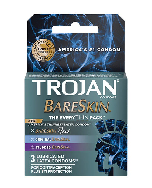 Load image into Gallery viewer, Trojan BareSkin EveryTHIN Condoms - Variety Pack of 3