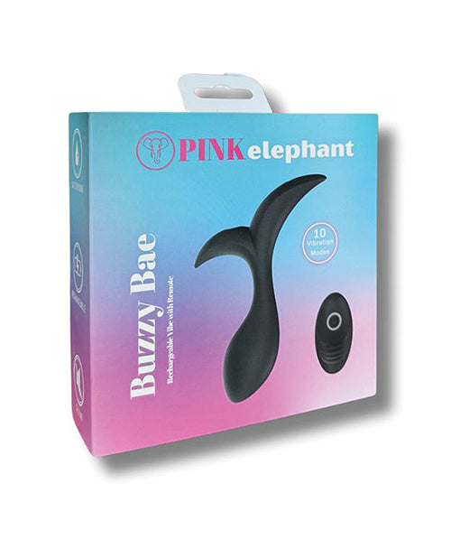 Load image into Gallery viewer, Pink Elephant Buzzy Bae Rechargeable Vibe w/Remote - Black