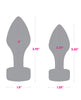 Indlæs billede i gallerifremviser, Gemsations 2 pc 3.25" & 3.7" Tapered Bling Bling Metal Butt Plug Training Set - Silver