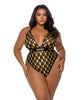 Ladda bilden i Galleri Viewer, Playboy Bunny Gold Foil Halter Teddy - Black/Gold 1X