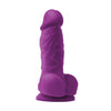 Load image into Gallery viewer, Colours Pleasures 4" Dong w/Balls & Suction Cup - Purple