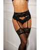 Încărcați imaginea în vizualizatorul Galerie, Stretch Lace & Mesh Thong Panty Black XL
