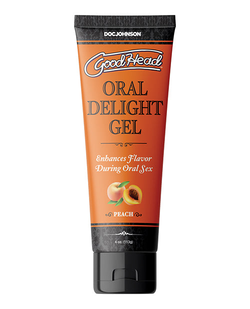 Carregar imagem no visualizador da Galeria, GoodHead Oral Delight Gel Peach 4 Oz Edible Oral Sex Enhancer