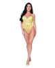 Cargue la imagen en el visor de la galería, Love Star High Leg Teddy w/Snap Crotch Chartreuse S/M