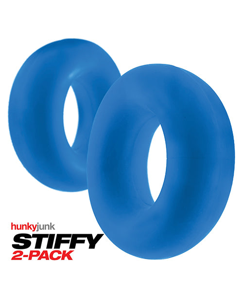 Load image into Gallery viewer, Hunky Junk Stiffy 2 Pack Cockrings - Teal Ice