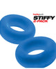 Load image into Gallery viewer, Hunky Junk Stiffy 2 Pack Cockrings - Teal Ice