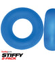 Load image into Gallery viewer, Hunky Junk Stiffy 2 Pack Cockrings - Teal Ice